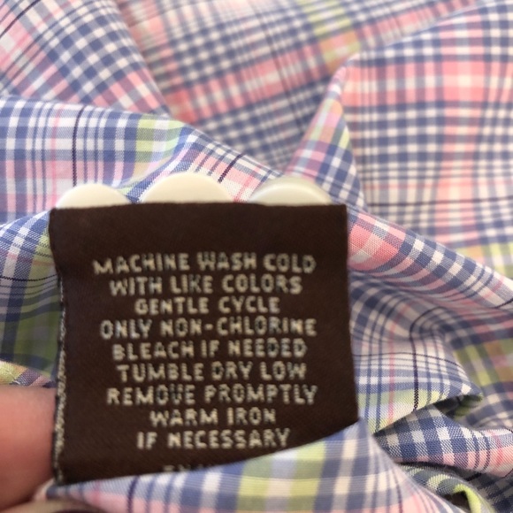 Tailorbyrd Men’s Pastel Plaid Multicolor Cotton Button Down Shirt Large - Picture 8 of 10